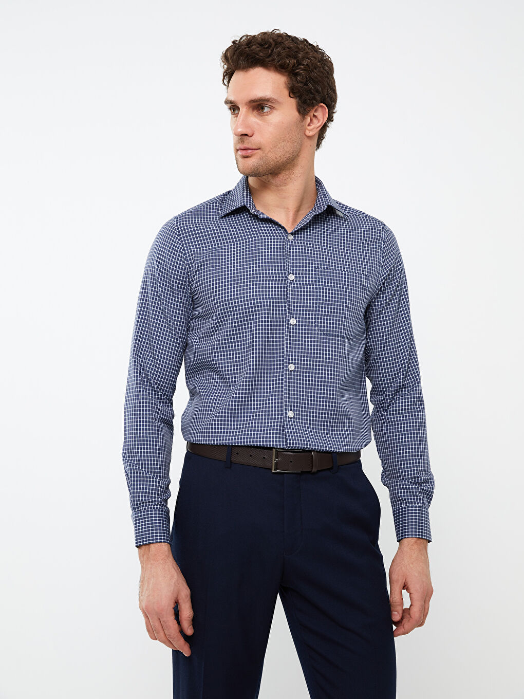 LCWAIKIKI Formal Relaxed Fit Long Sleeve Plaid Twill Men's Shirt -S31981Z8-LN6