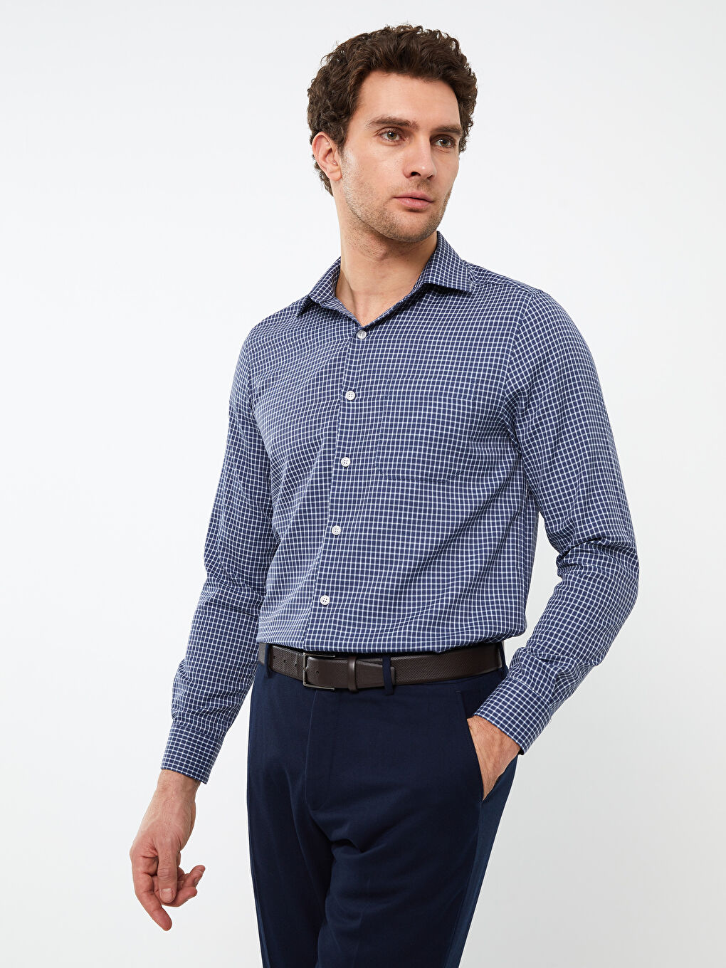 LCWAIKIKI Formal Relaxed Fit Long Sleeve Plaid Twill Men's Shirt -S31981Z8-LN6
