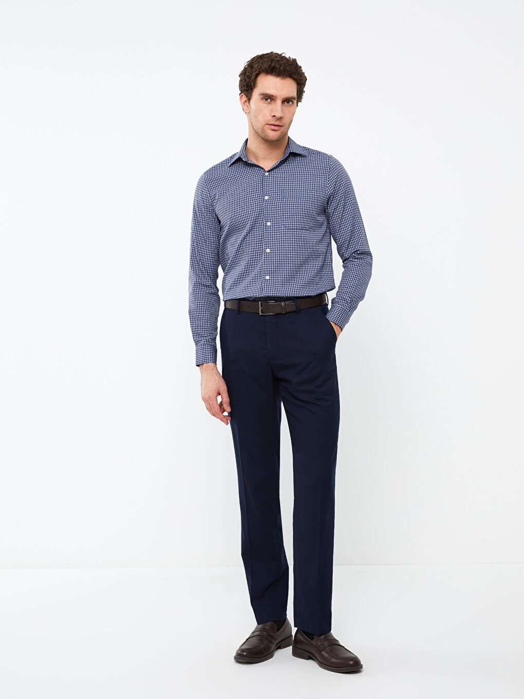 LCWAIKIKI Formal Relaxed Fit Long Sleeve Plaid Twill Men's Shirt -S31981Z8-LN6