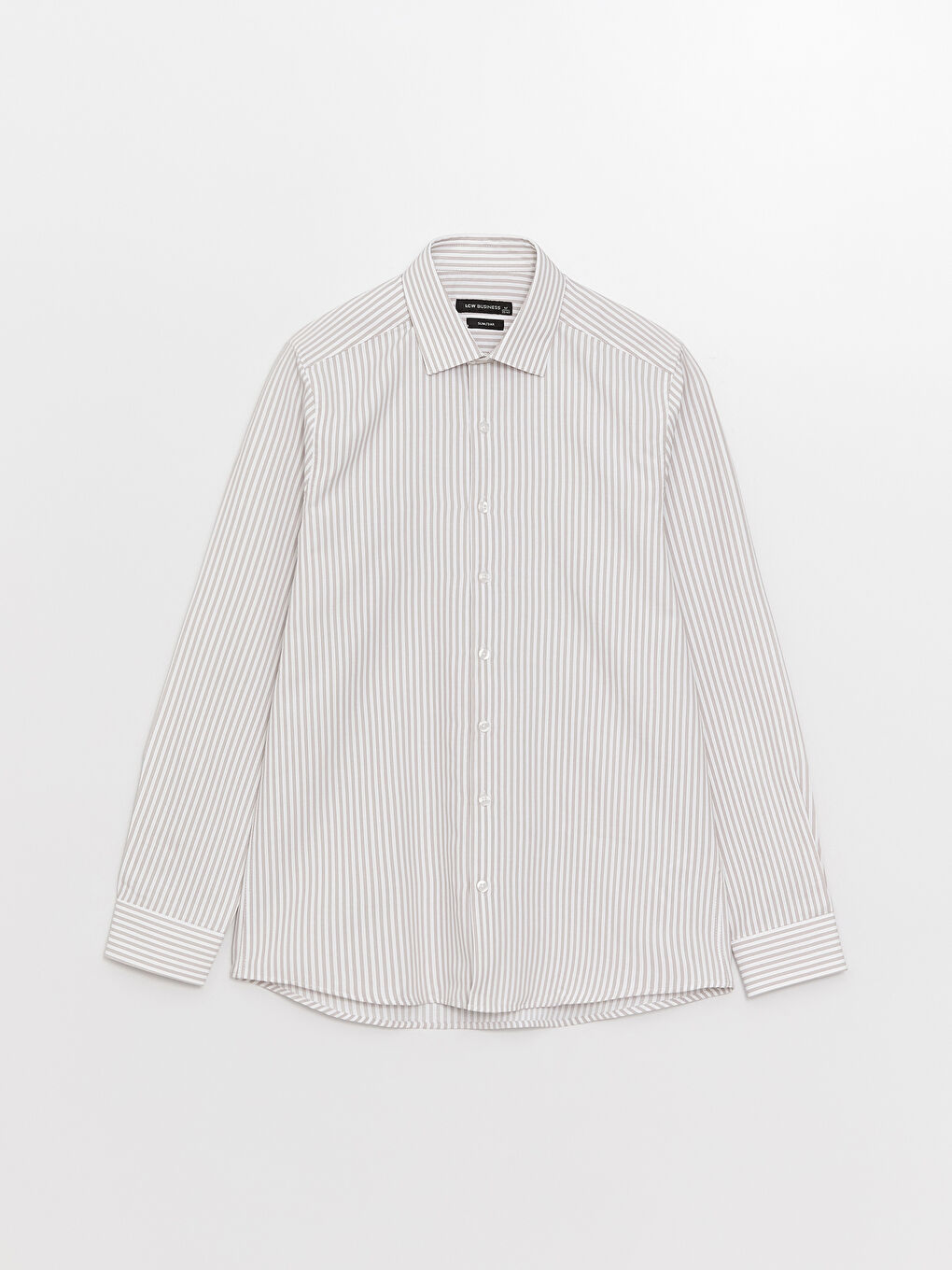 Slim Fit Long Sleeve Striped Dobby Men's Shirt -S31983Z8-LE8
