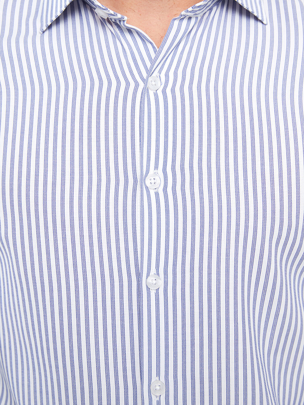 Slim Fit Long Sleeve Striped Dobby Men's Shirt -S31983Z8-LGS