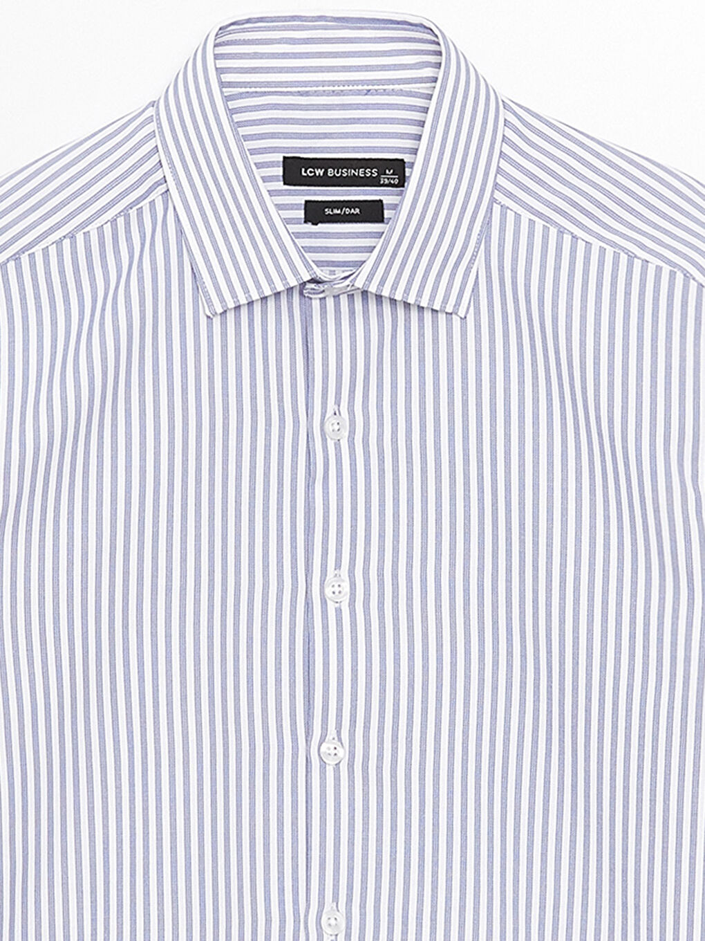 Slim Fit Long Sleeve Striped Dobby Men's Shirt -S31983Z8-LGS