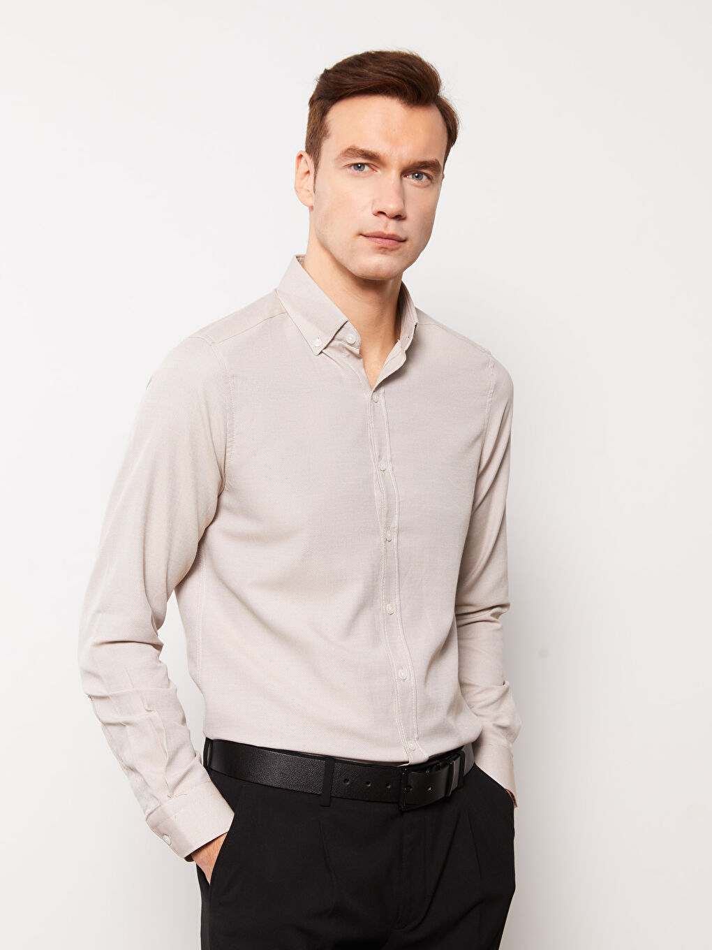 LCWAIKIKI Formal Slim Fit Long Sleeve Oxford Men's Shirt -S31990Z8-G8H
