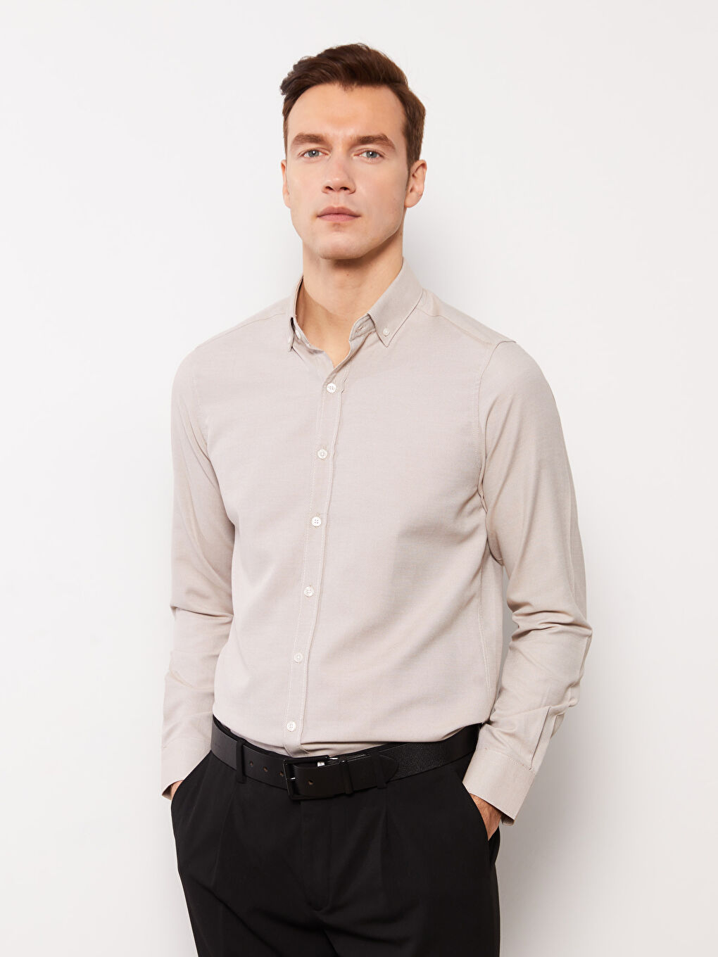 LCWAIKIKI Formal Slim Fit Long Sleeve Oxford Men's Shirt -S31990Z8-G8H