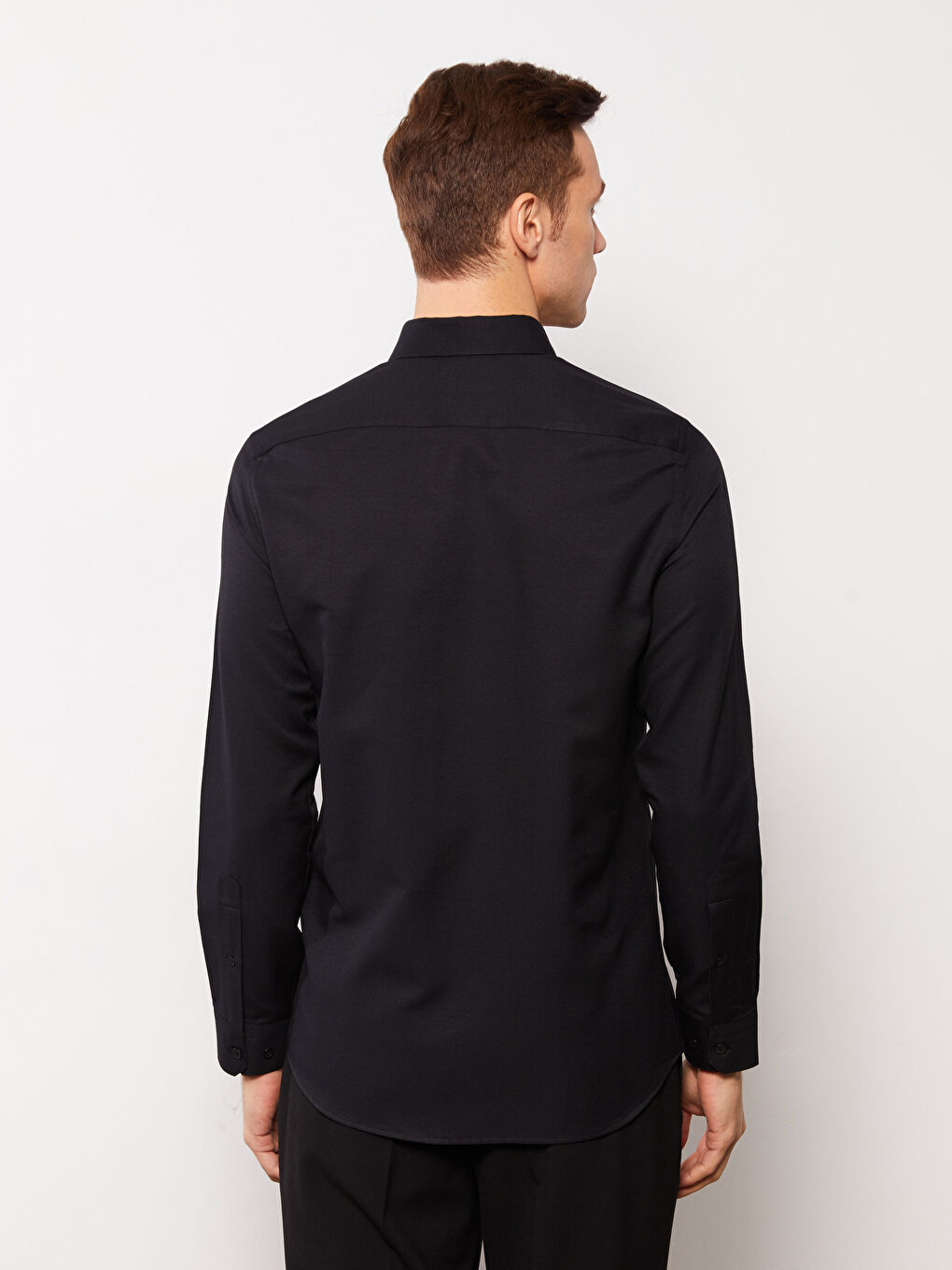 Slim Fit Long Sleeve Oxford Men's Shirt -S31990Z8-RQL
