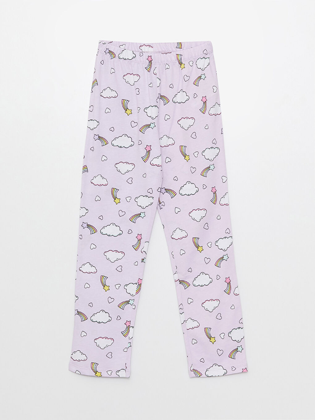 Shirt Collar Patterned Long Sleeve Girls Pajamas Set -S32031Z4-LSC