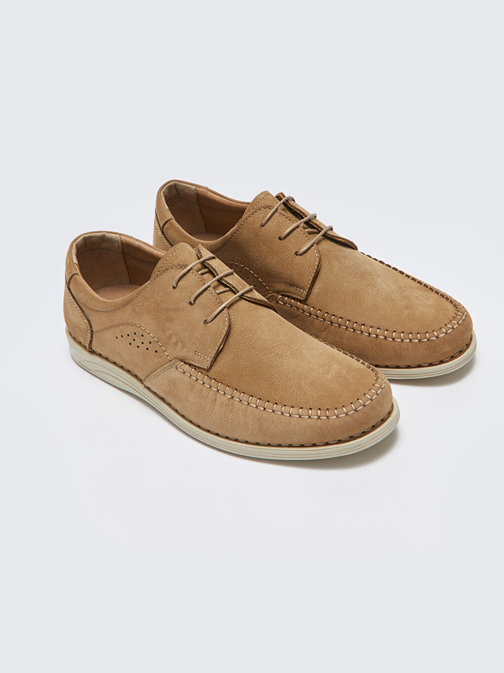 LCW Laced Genuine Leather Men's Classic Shoes -S32039Z8-DCJ