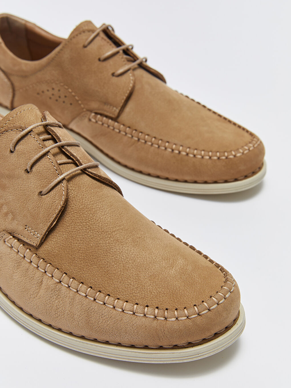 LCW Laced Genuine Leather Men's Classic Shoes -S32039Z8-DCJ