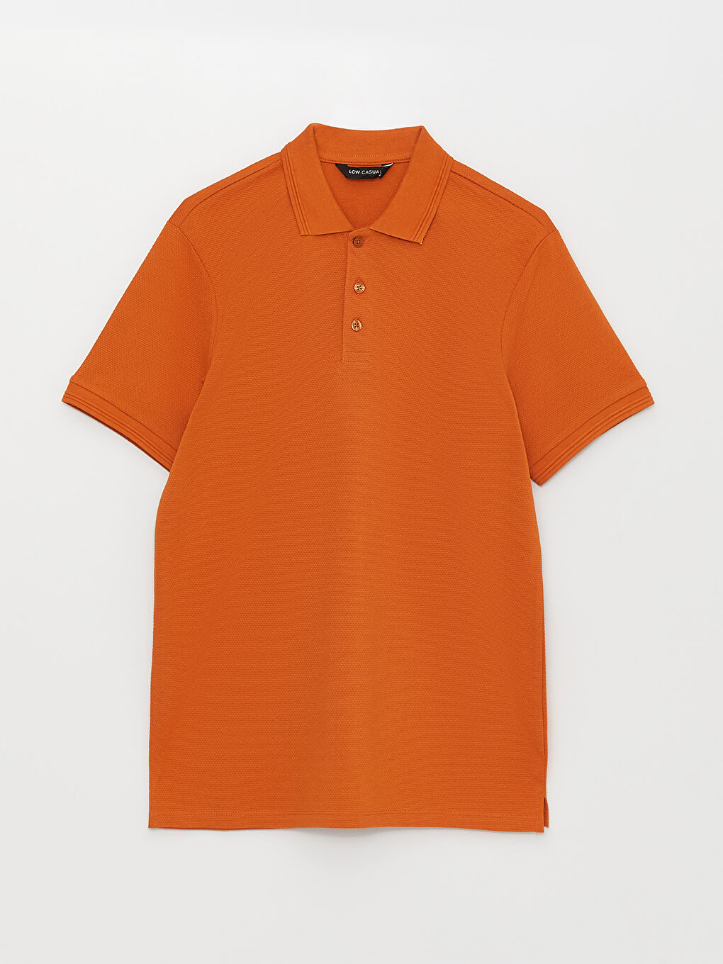 Turuncu Polo Yaka Kısa Kollu Erkek Tişört