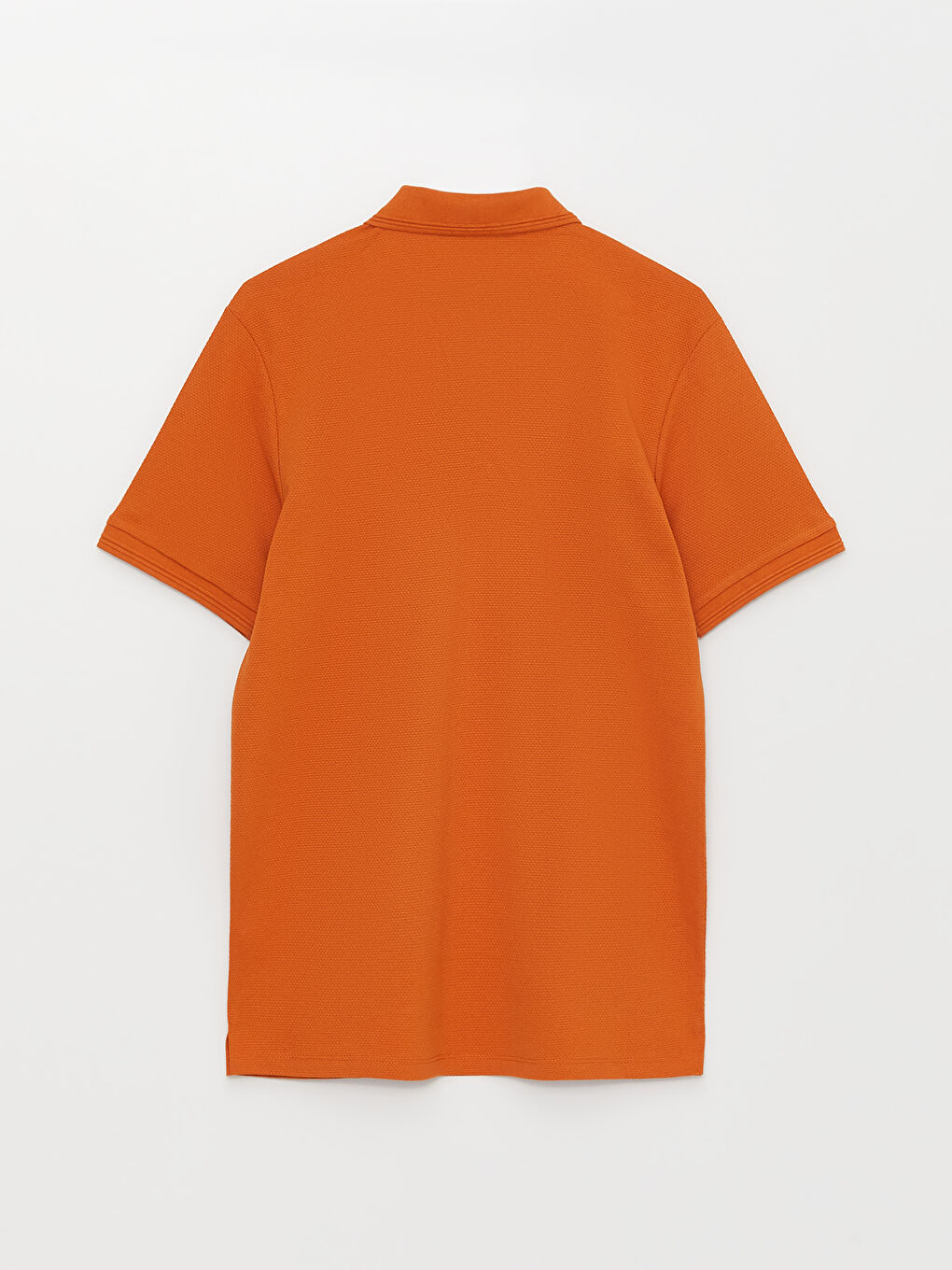 Turuncu Polo Yaka Kısa Kollu Erkek Tişört-1