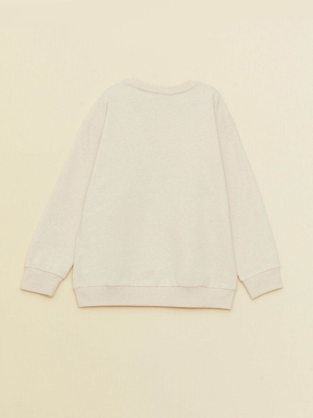 LCW Kids Crew Neck Embroidered Long Sleeve Girl's Sweatshirt -S32046Z4-S23