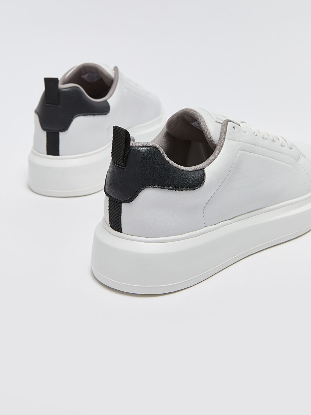 Faux Leather Lace-Up Men's Trainers-4