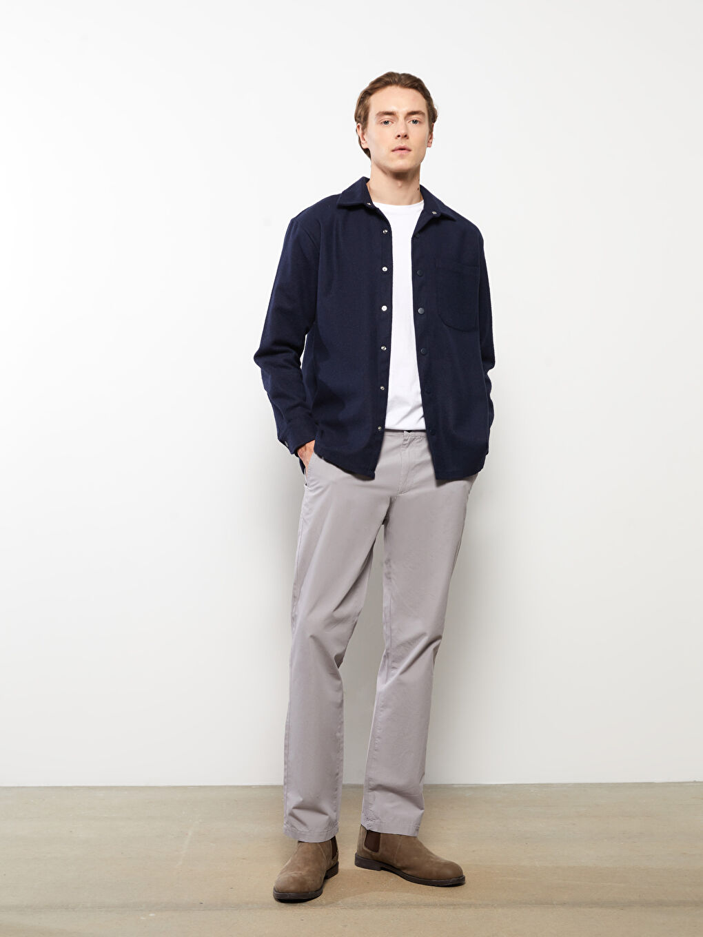 Wide Fit Men's Chino Trousers -S32054Z8-PUZ