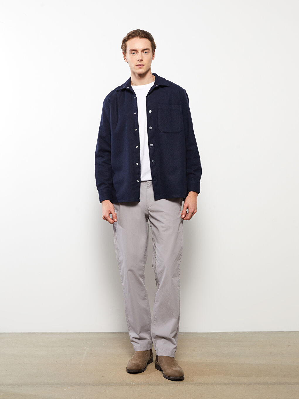 Wide Fit Men's Chino Trousers -S32054Z8-PUZ