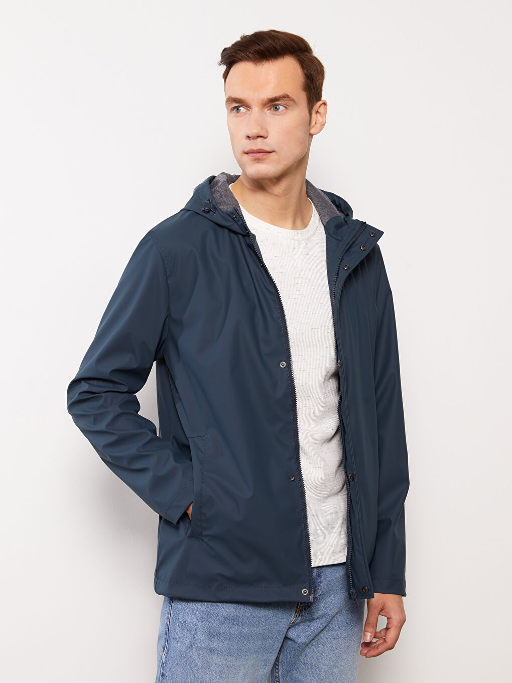 Manteau à Capuche Coupe Régulière pour Hommes