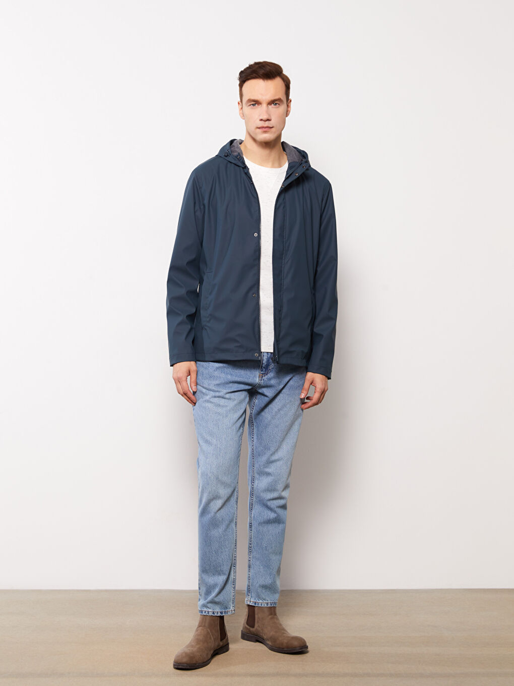 Manteau à Capuche Coupe Régulière pour Hommes-1