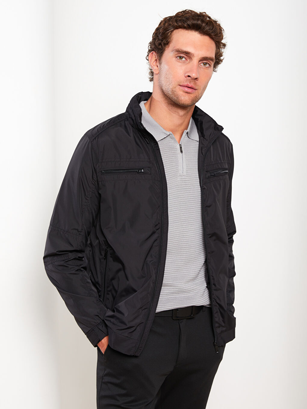 Standard Fit Funnel Neck Men's Coat