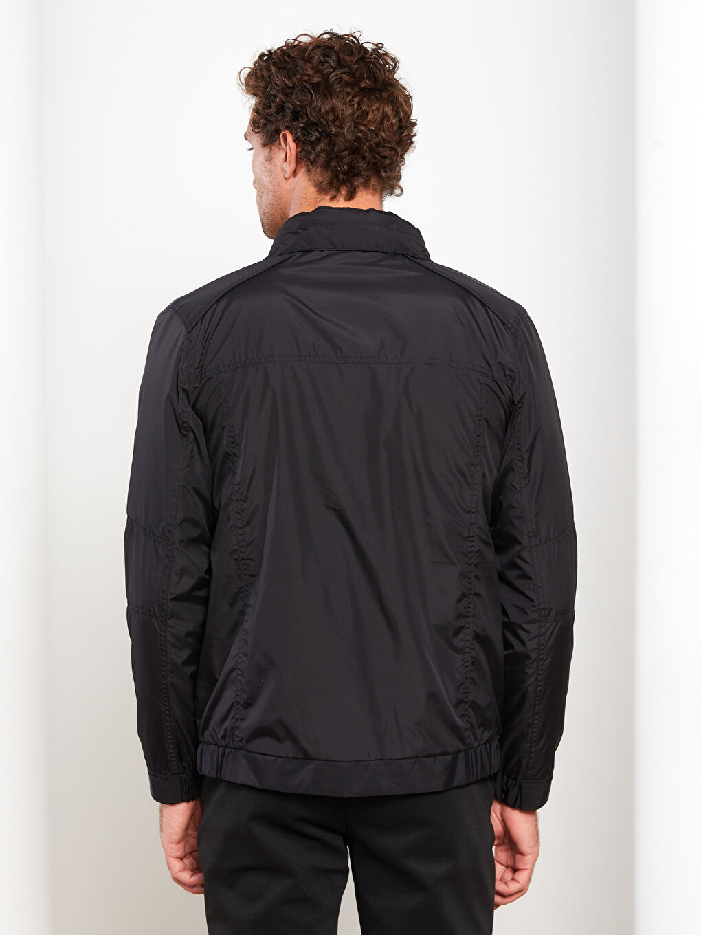 Standard Fit Funnel Neck Men's Coat-4