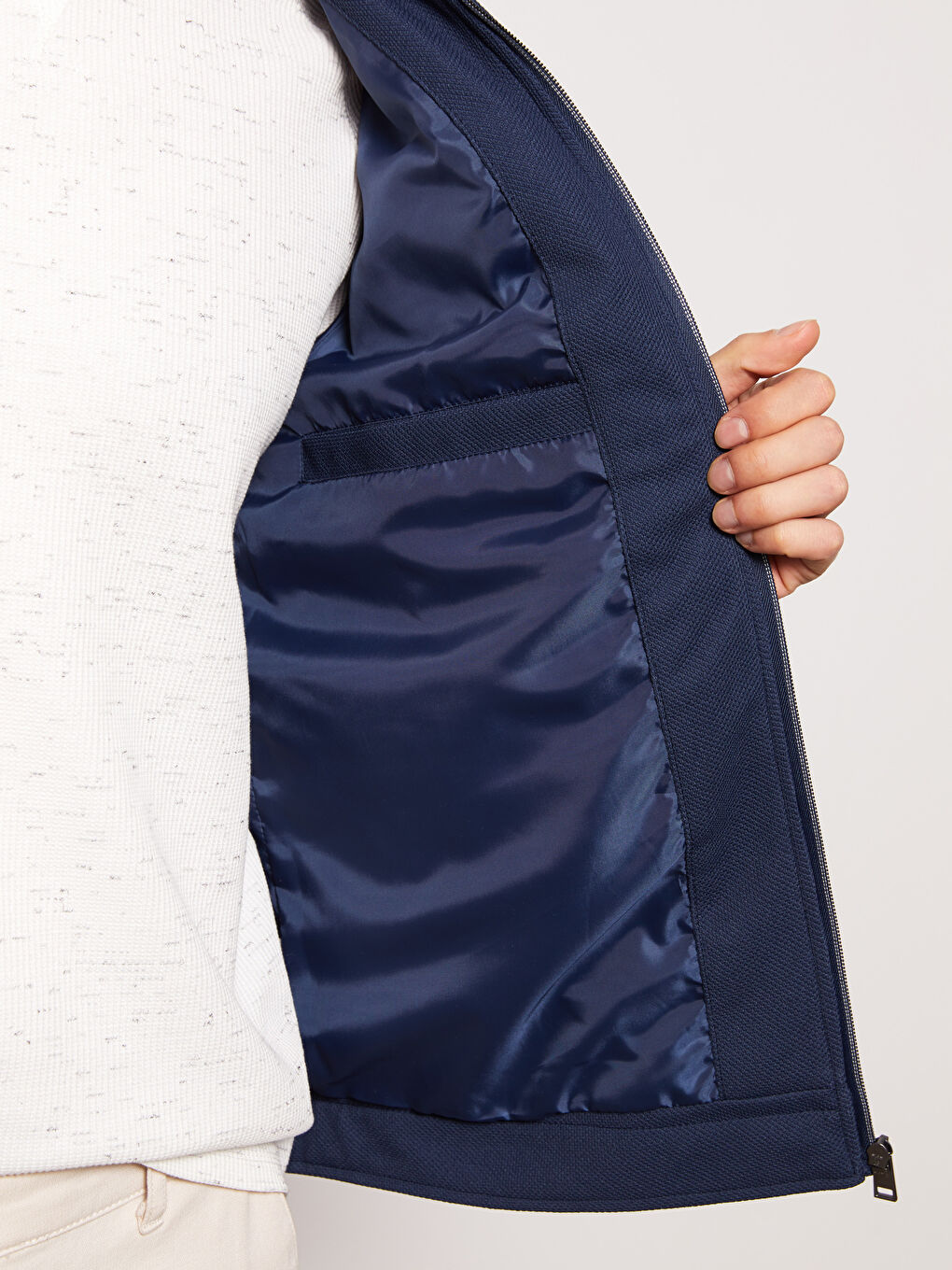 Standard Fit Funnel Neck Men's Coat -S32072Z8-DFJ