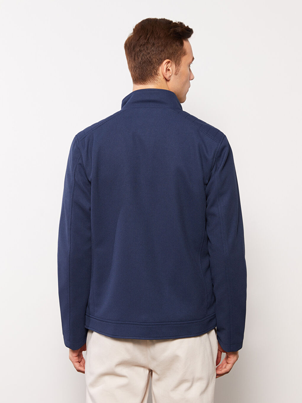 Standard Fit Funnel Neck Men's Coat -S32072Z8-DFJ