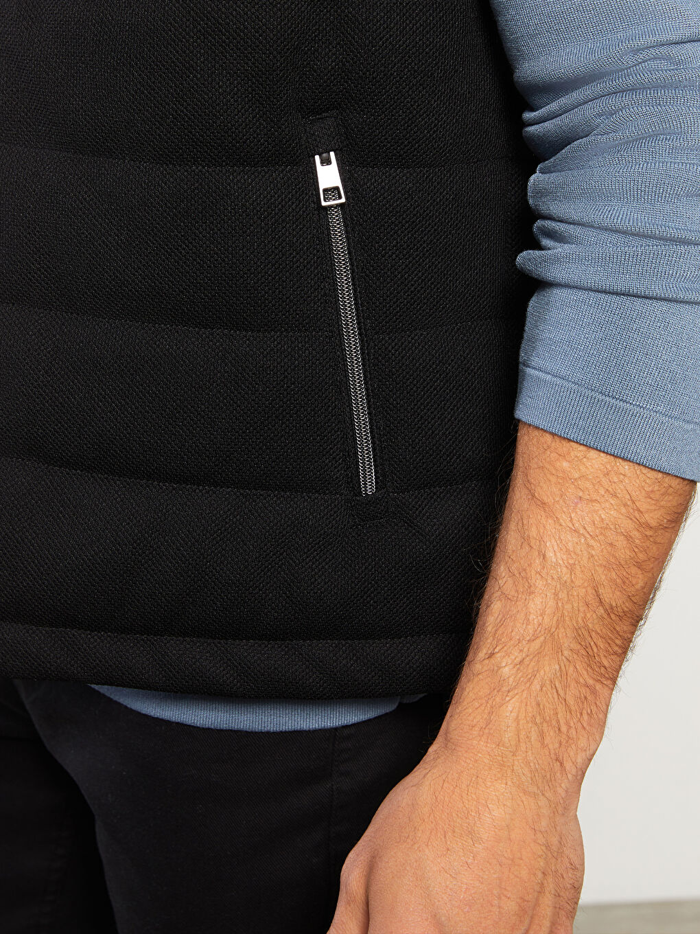 Standard Fit Funnel Neck Men's Waistcoat -S32073Z8-CVL