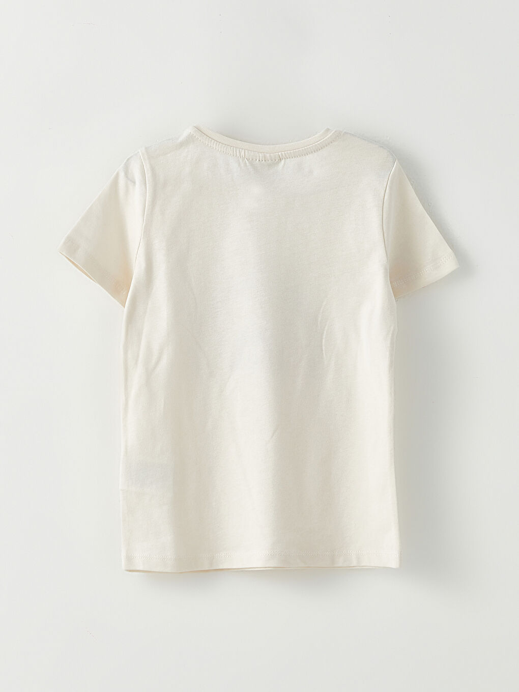 Хлопковая футболка с короткими рукавами, с круглым вырезом и принтом для девочек-1