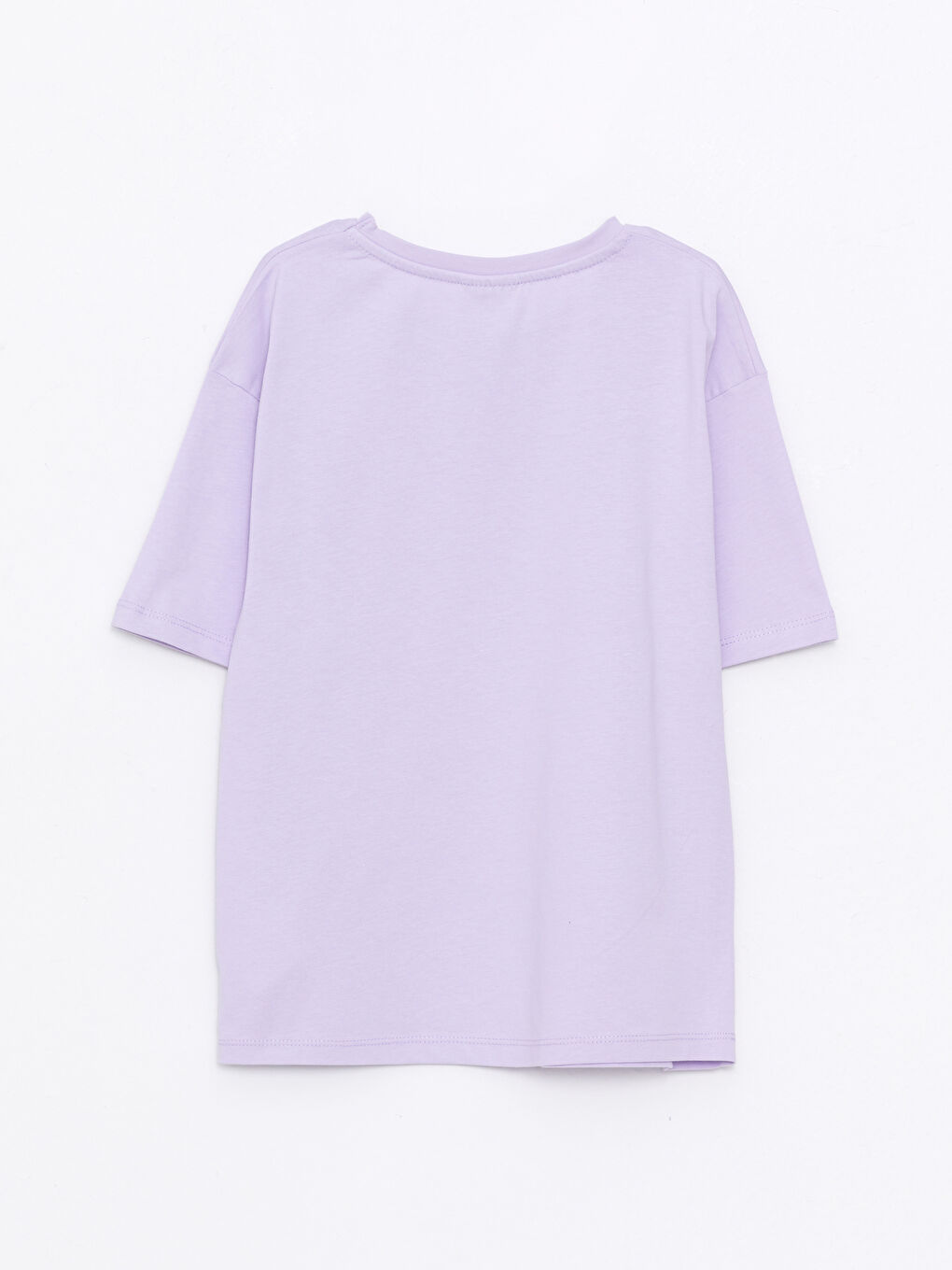 T-shirt Fille en Coton à Manches Courtes Imprimé Col Rond-1