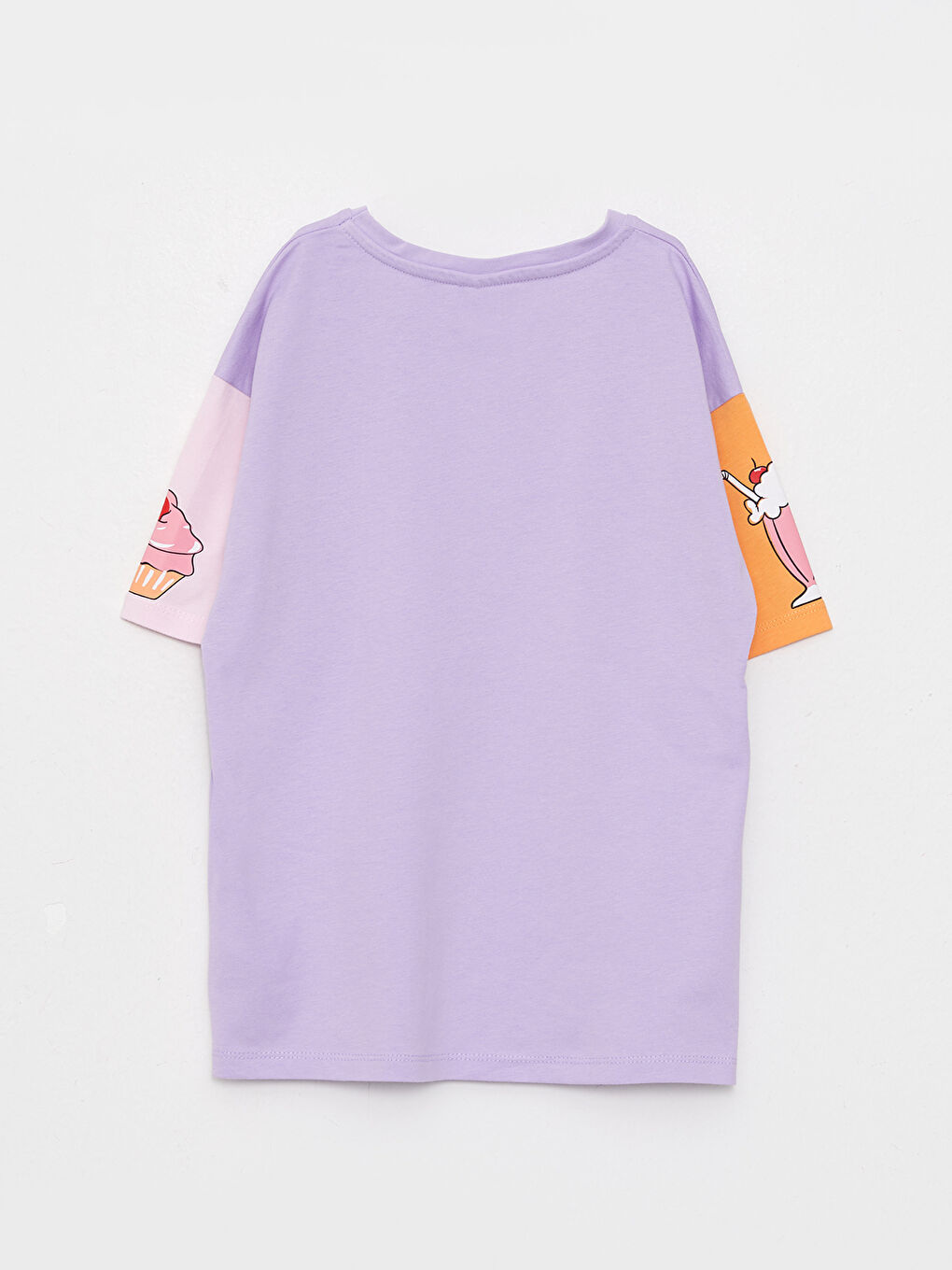 T-shirt Fille en Coton à Manches Courtes Imprimé Col Rond-1