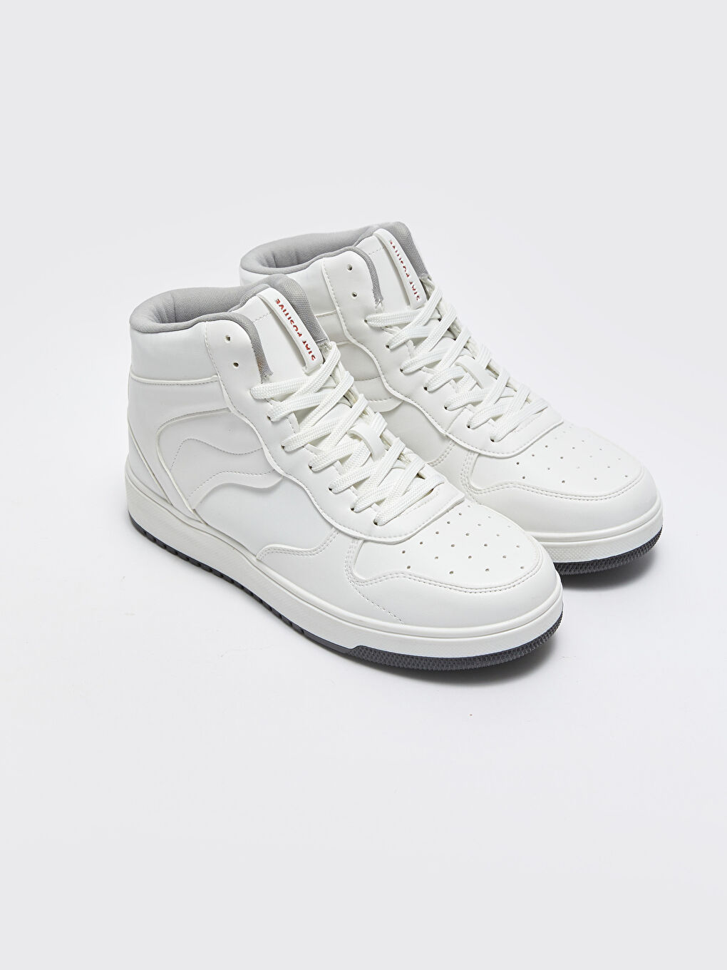 Beyaz Bağcıklı Bilek Boy Erkek Spor Ayakkabı