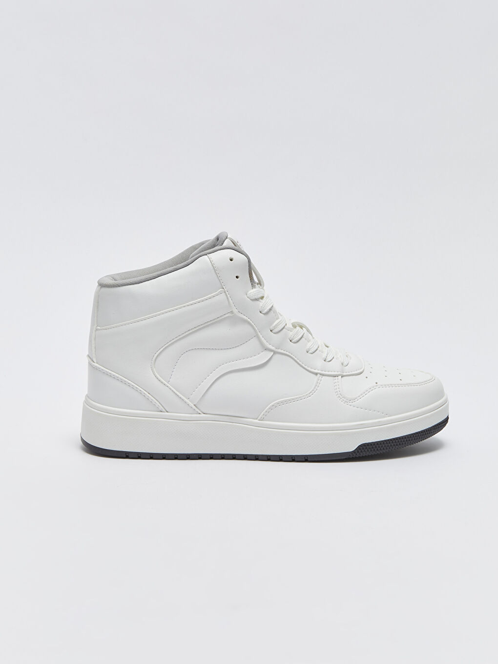 Beyaz Bağcıklı Bilek Boy Erkek Spor Ayakkabı-1