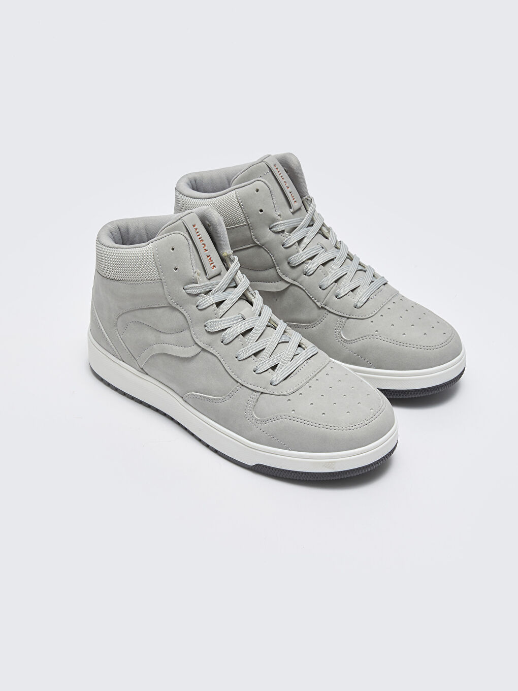 Gri Bağcıklı Bilek Boy Erkek Spor Ayakkabı