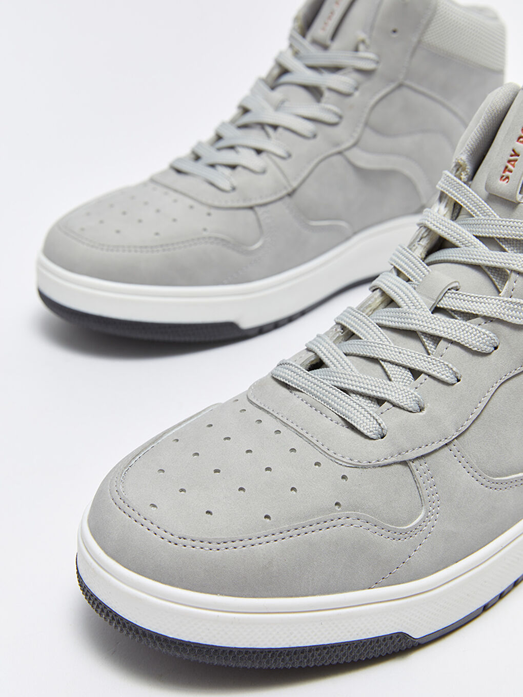 Gri Bağcıklı Bilek Boy Erkek Spor Ayakkabı-2