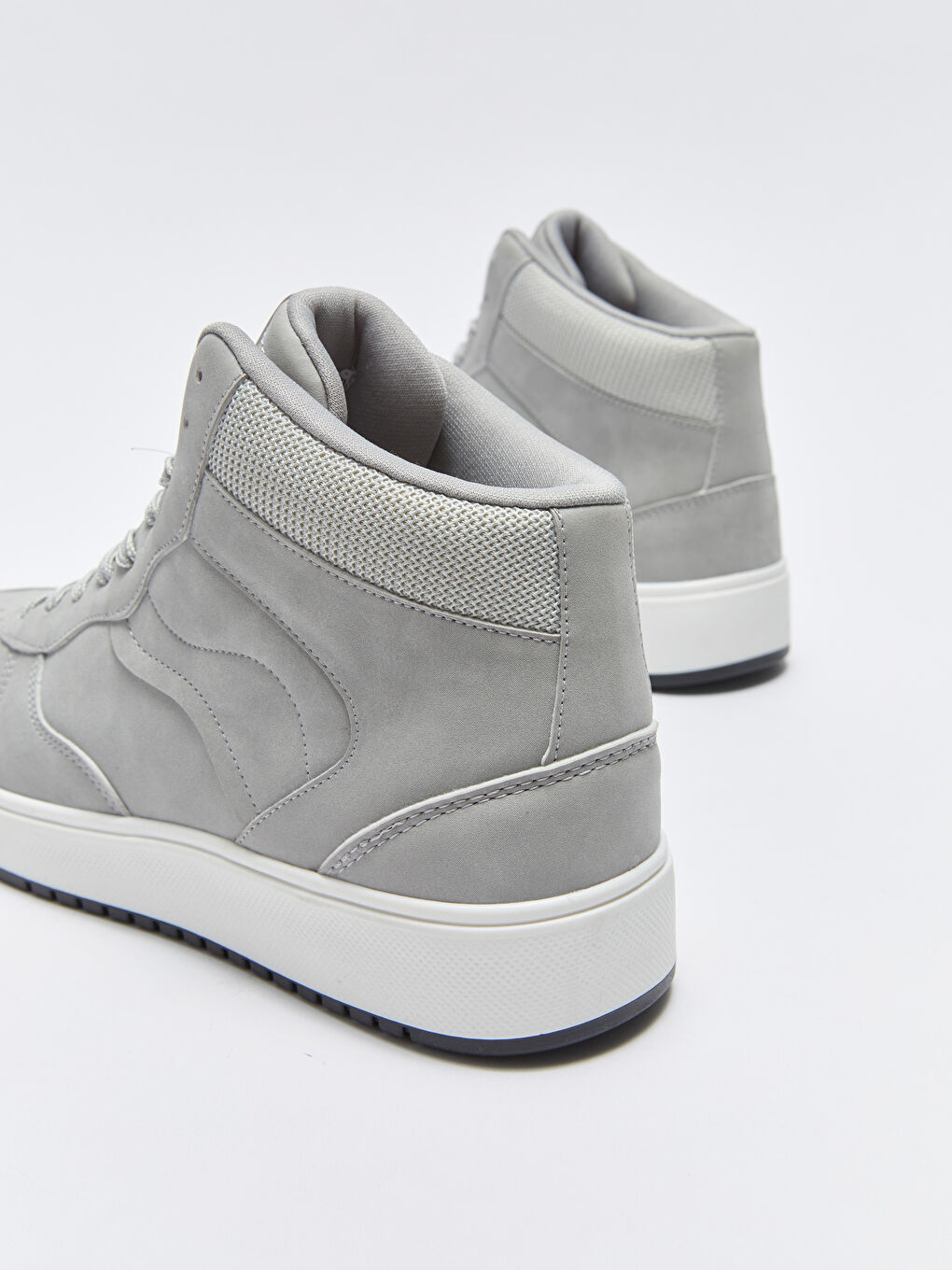 Gri Bağcıklı Bilek Boy Erkek Spor Ayakkabı-4