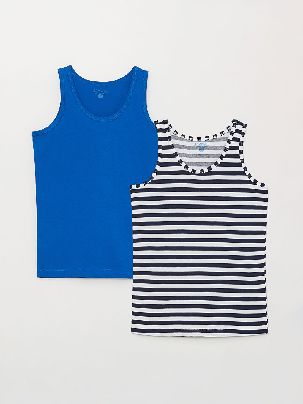 Crew Neck Cotton Boy Singlet 2-Pack