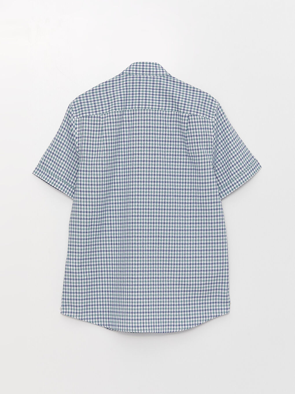 Ерлерге арналған қысқа жеңді торлы оксфорд жейде-6