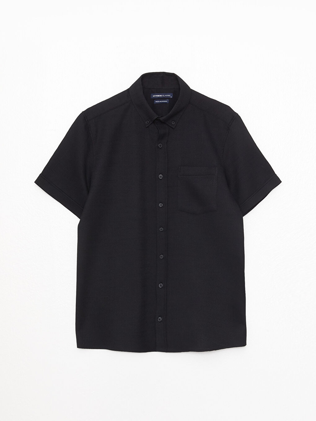 Regular Fit Short Sleeve Dobby Men's Shirt-5