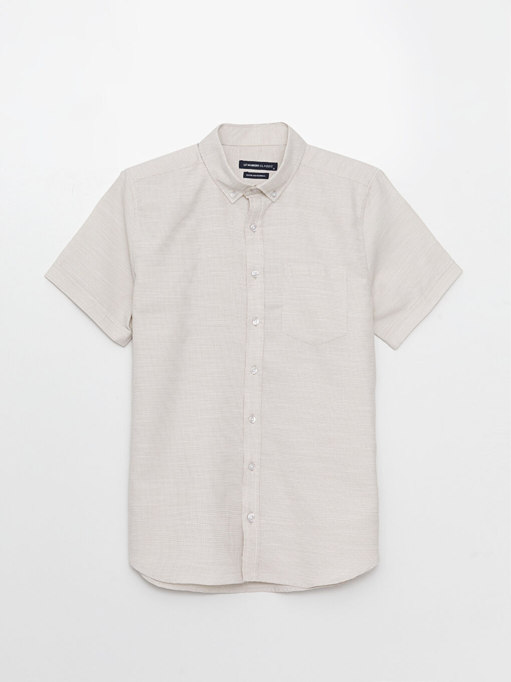 Regular Fit Short Sleeve Dobby Men's Shirt-5