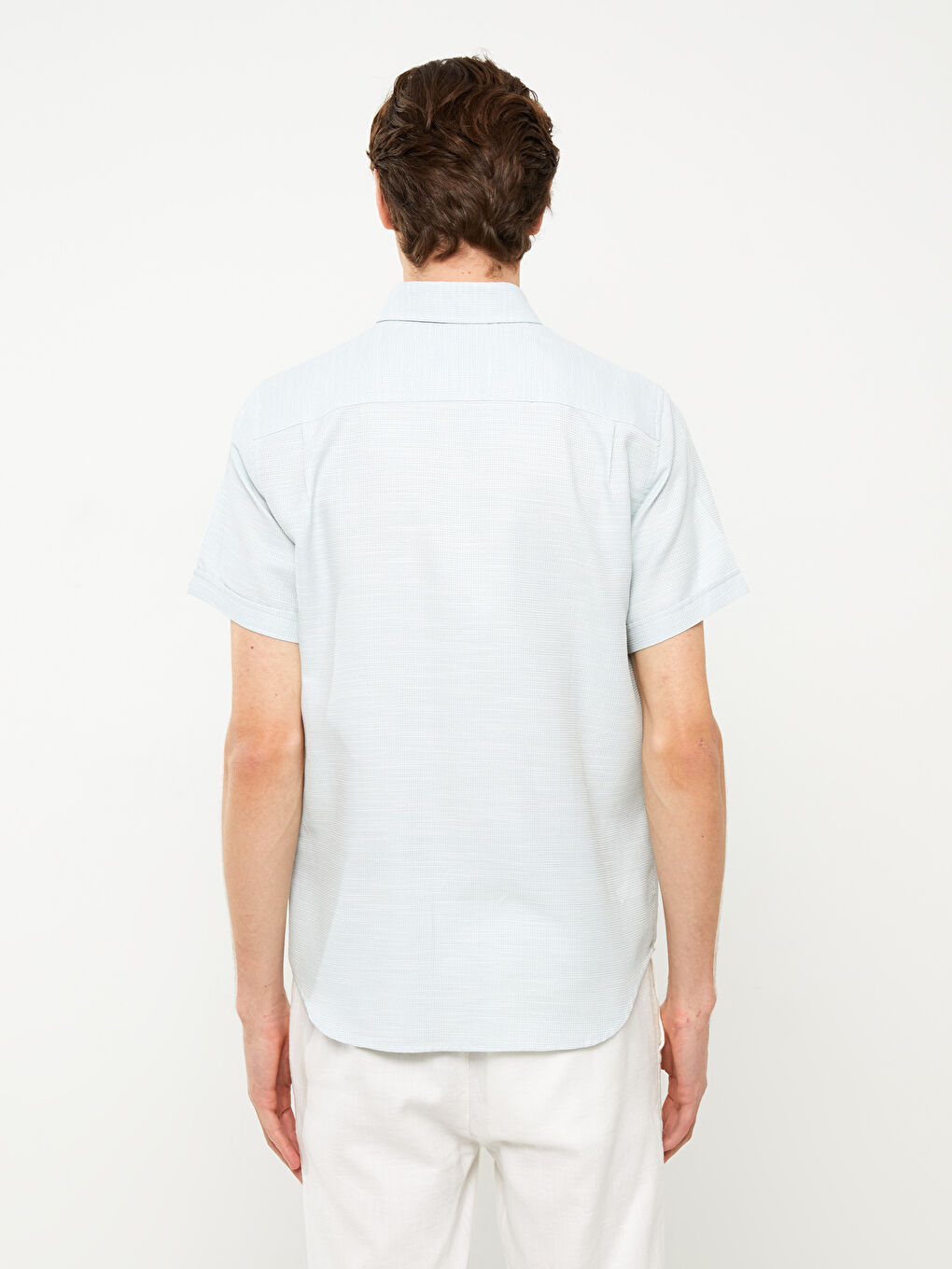 Regular Fit Short Sleeve Dobby Men's Shirt-4