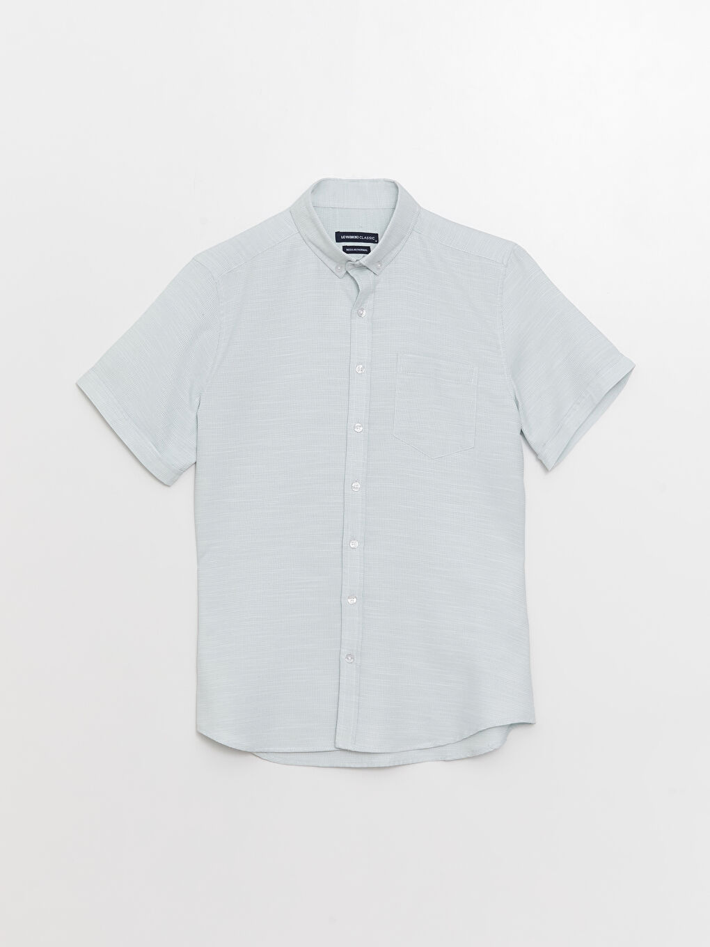 Regular Fit Short Sleeve Dobby Men's Shirt-5