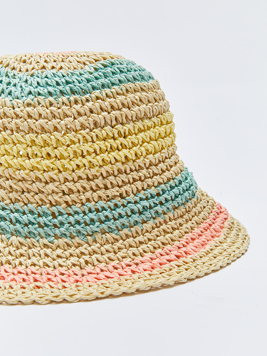 Chapeau de Paille Rayé pour Filles Bébé-2