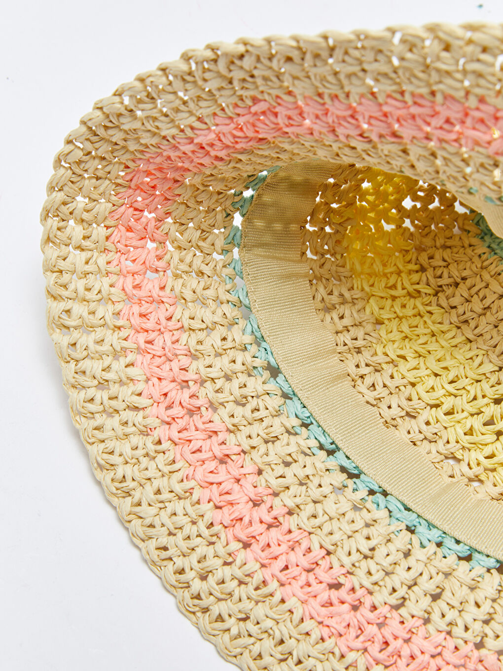 Chapeau de Paille Rayé pour Filles Bébé-3