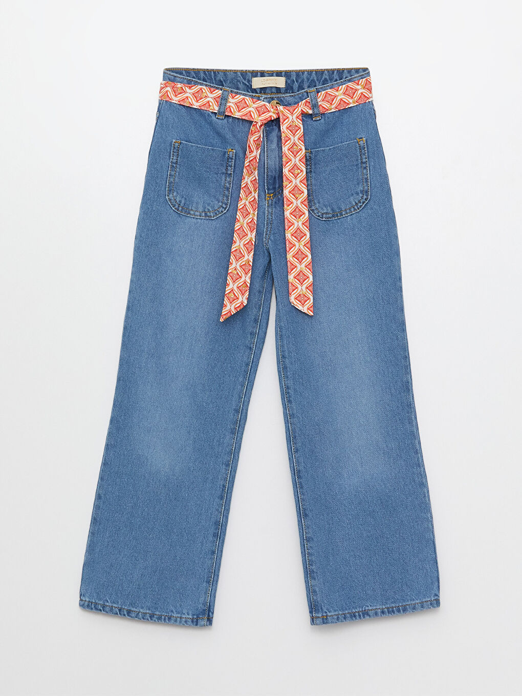 İndigo Basic Geniş Paça Kız Çocuk Jean Pantolon