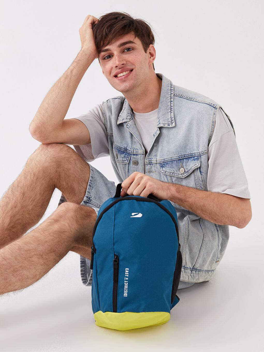 Petrol Baskılı Erkek Sırt Çantası