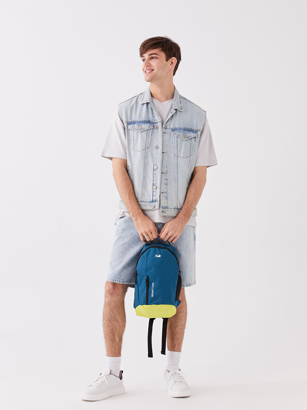 Petrol Baskılı Erkek Sırt Çantası-1