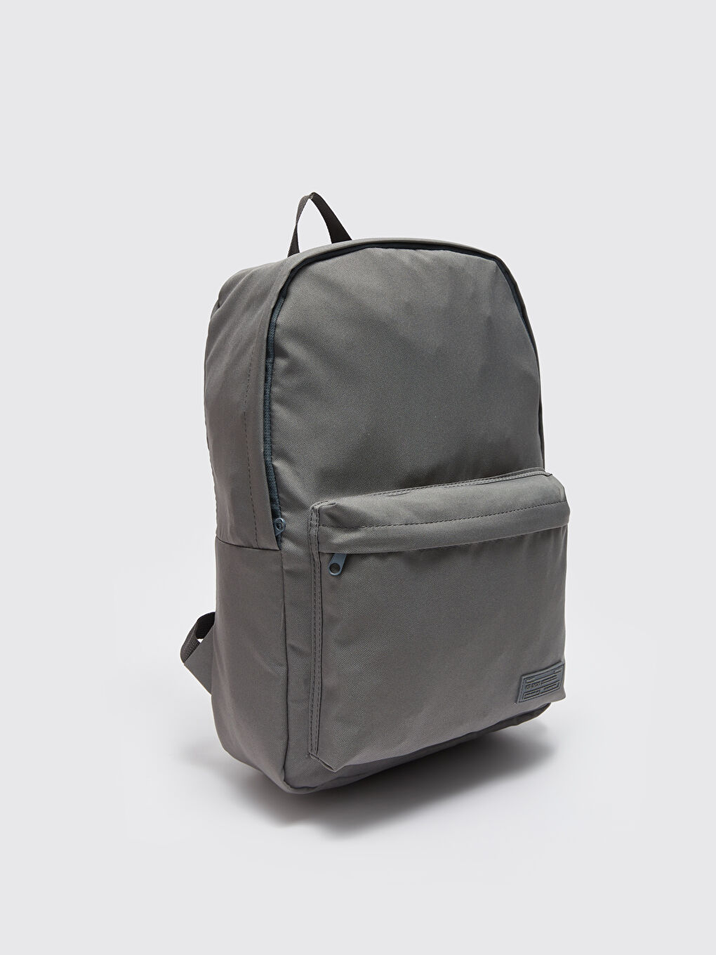 Gri Etiket Detaylı Erkek Sırt Çantası-3