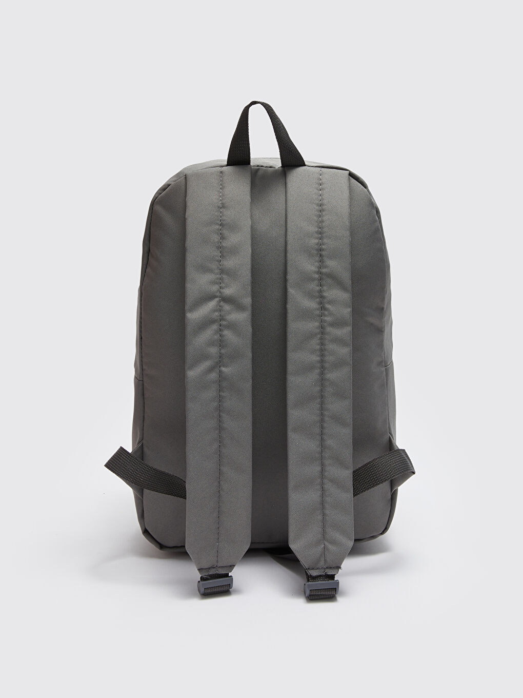 Gri Etiket Detaylı Erkek Sırt Çantası-4