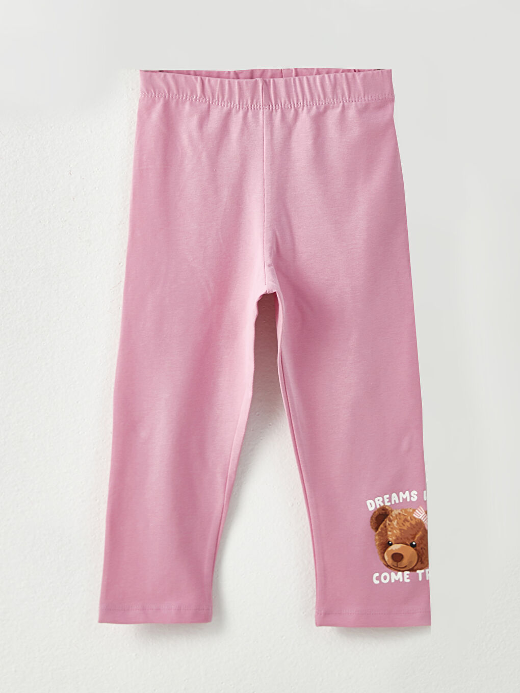 Crew Neck Short Sleeve Printed Girl's T-Shirt and Tracksuit Bottom 2-Pack Set-2