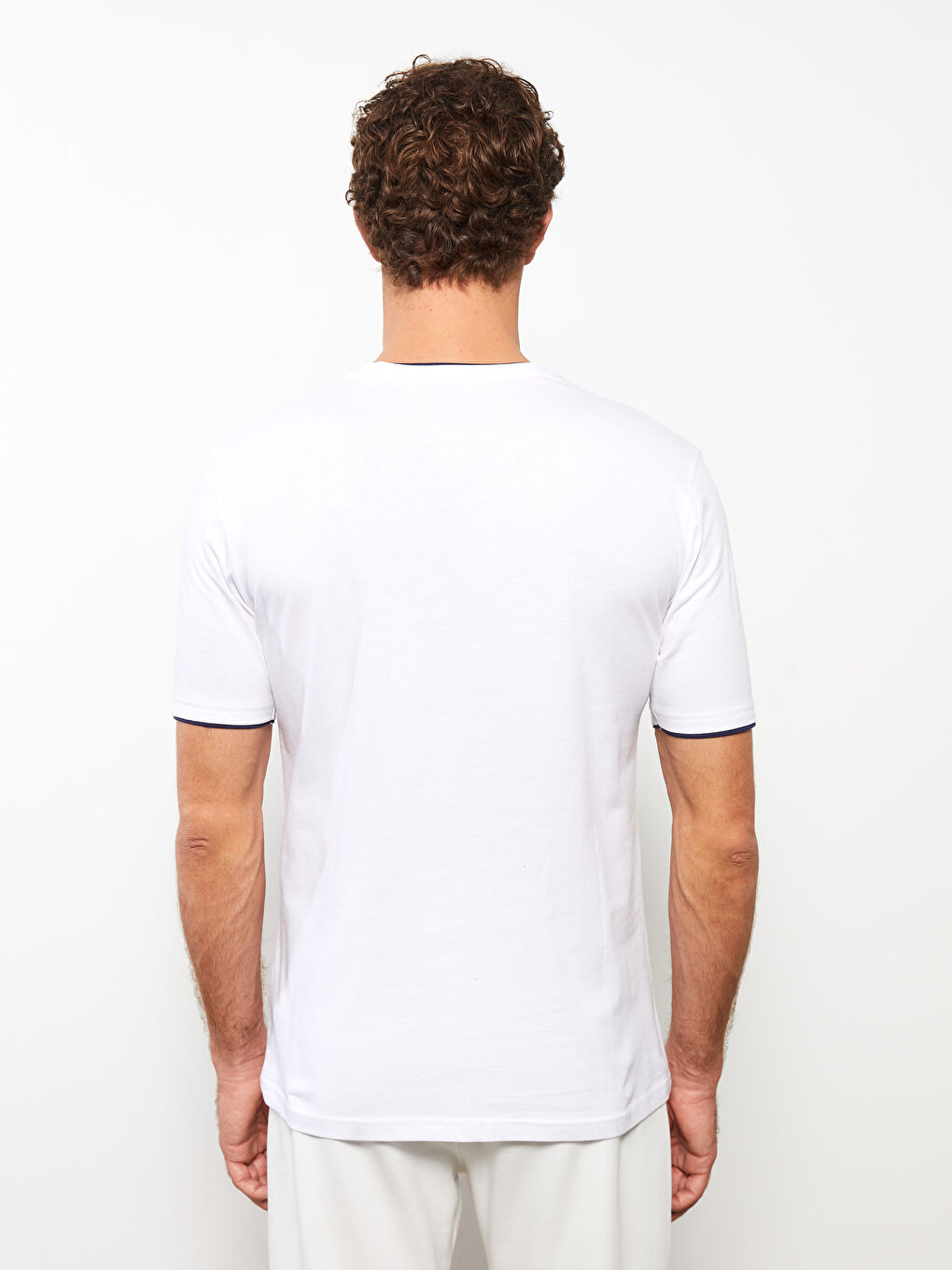 Crew Neck Short Sleeve Printed Combed Cotton Men's T-shirt -S32159Z8-Q6K