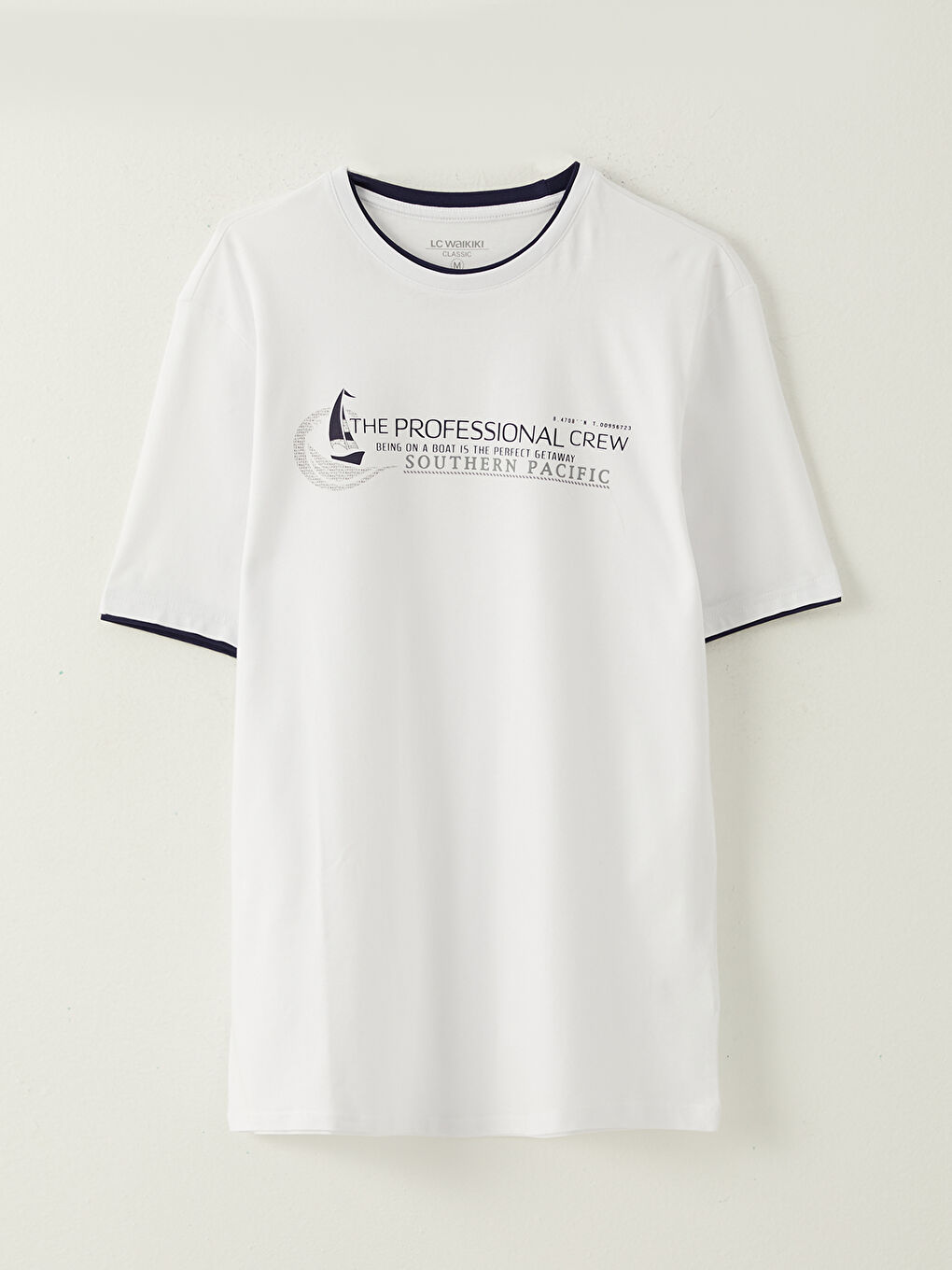 Crew Neck Short Sleeve Printed Combed Cotton Men's T-shirt -S32159Z8-Q6K