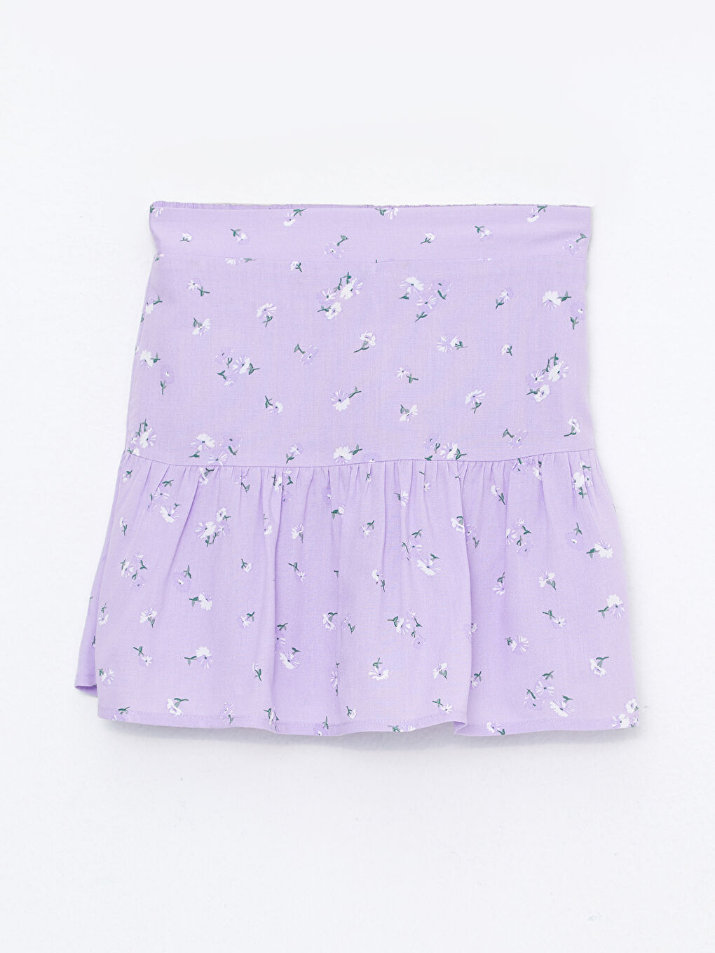 Fustă Scurtă cu Model și Talie Elastică pentru Fete